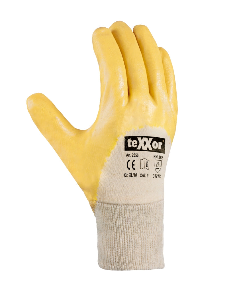 teXXor 2356 Nitril-Handschuh mit Strickbund – Handrücken
