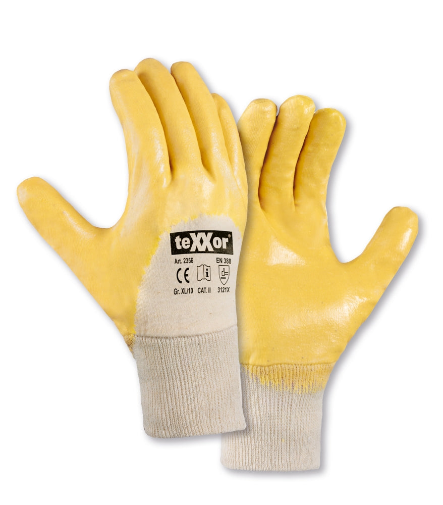 teXXor 2356 Nitril-Handschuhe mit Strickbund – Paar
