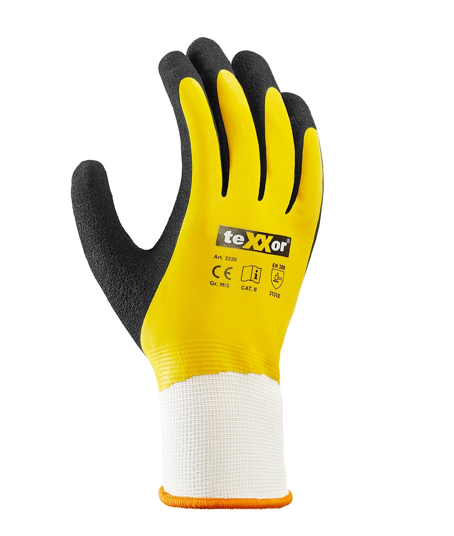 teXXor 2226 vollbeschichteter Latex-Handschuh – Handrücken
