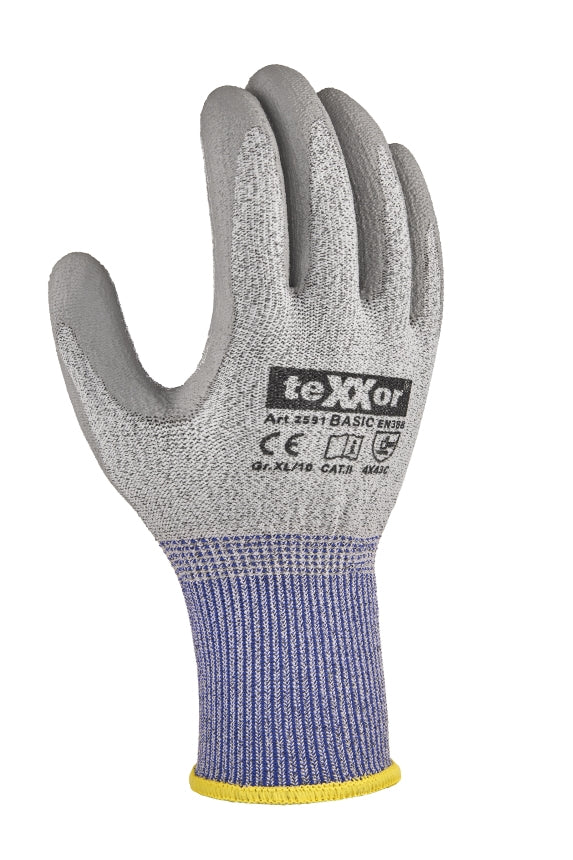 teXXor 2591 CUT C BASIC Schnittschutzhandschuh – Handrücken
